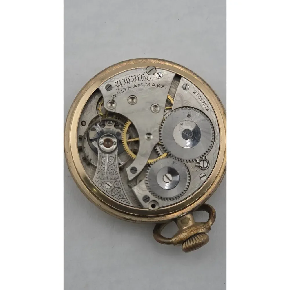 Antique 1917 Waltham Pocket Watch 7 Jewels Grade 610 Complete Not Running
